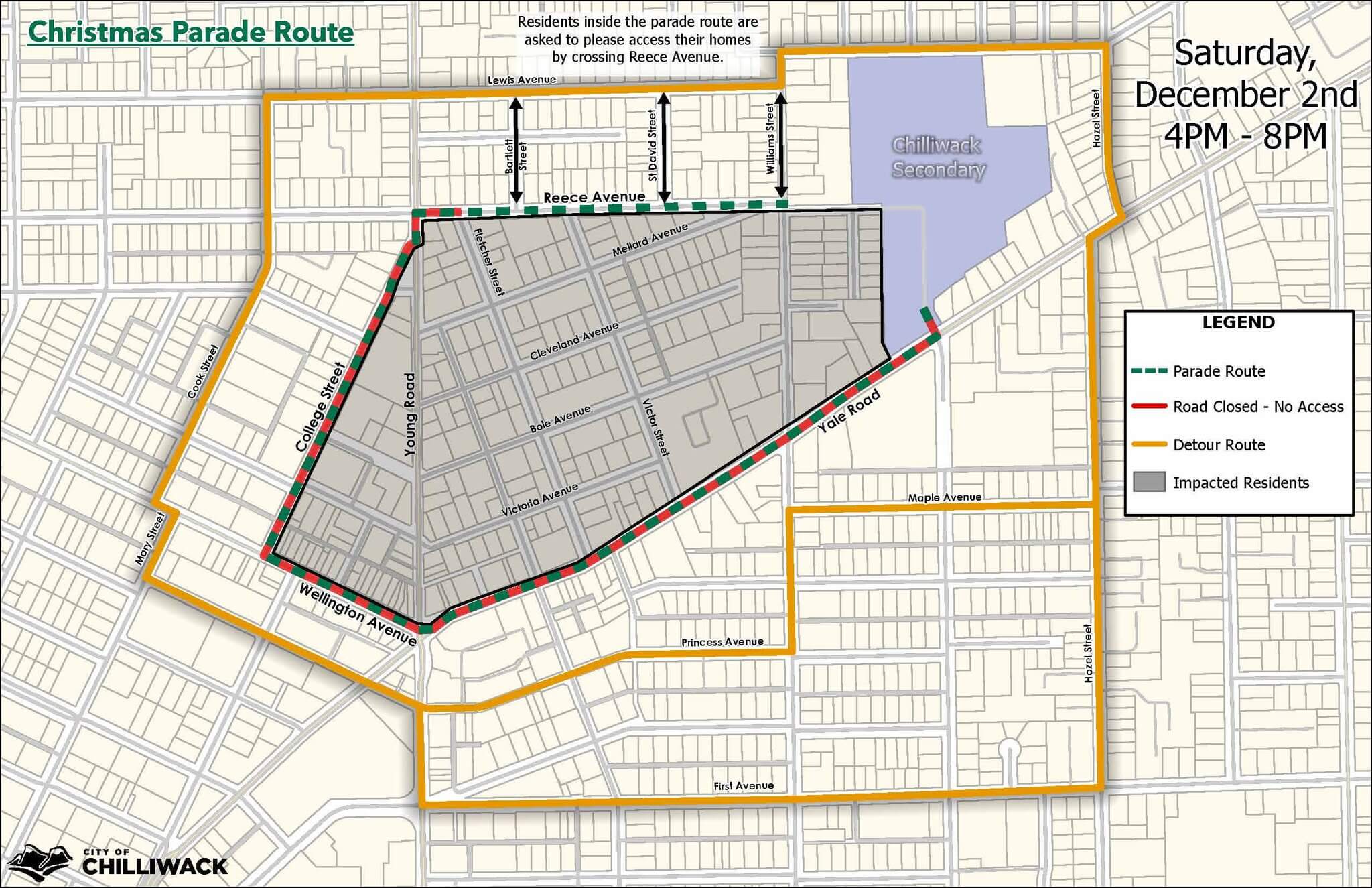 View The Parade   RoadClosureMap 